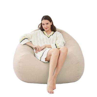 Home Soft Lazy Sofa Cozy Single Chair Durable Furniture Unfilled Lounge Bean Bag