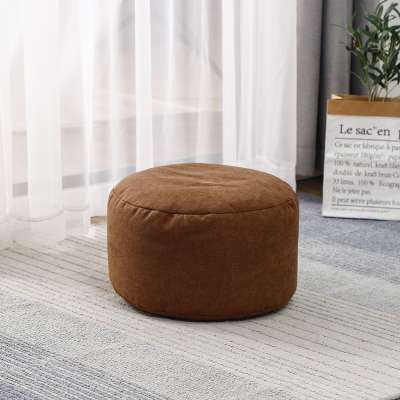 Custom Small Round Footstool Lazy Bean Bags Foot Stool For Living Room Furniture Sofa